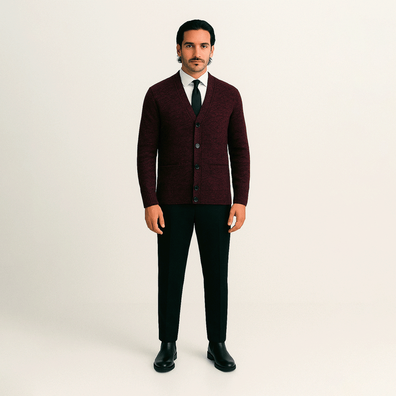 Cardigan Masculino Social Slim