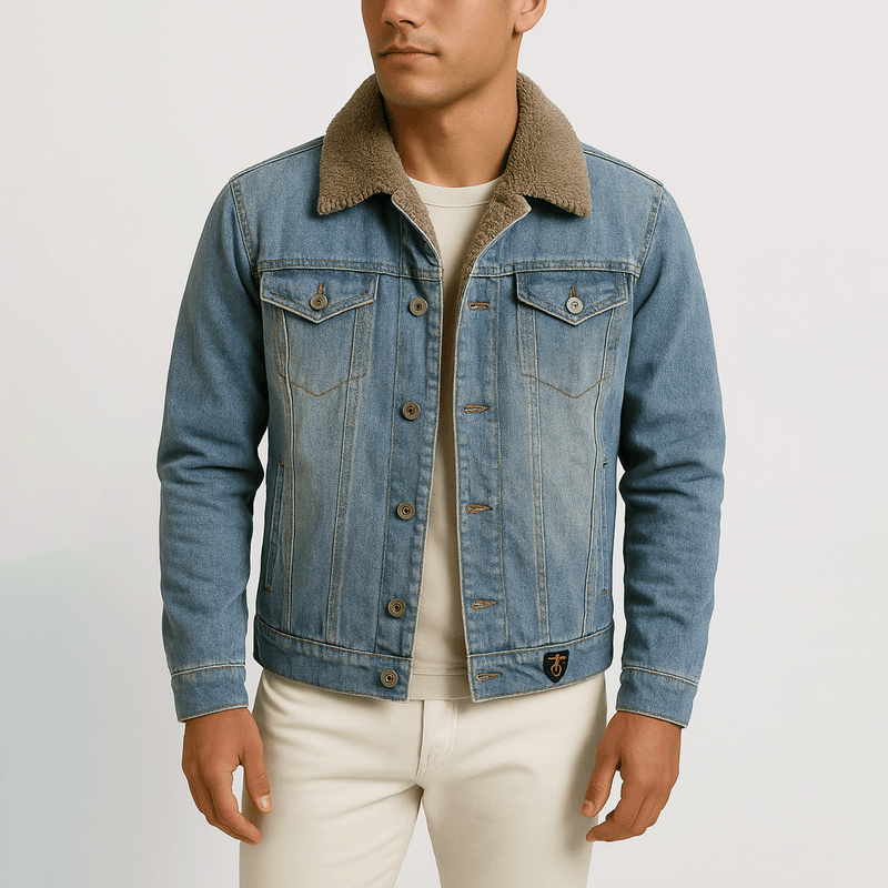 Jaqueta Jeans Masculina com Interior Forrada